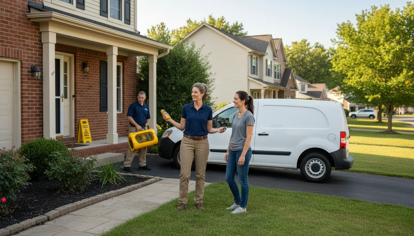 Water restoration image for Dehumidification And Cleanup Services in Charlotte, TX